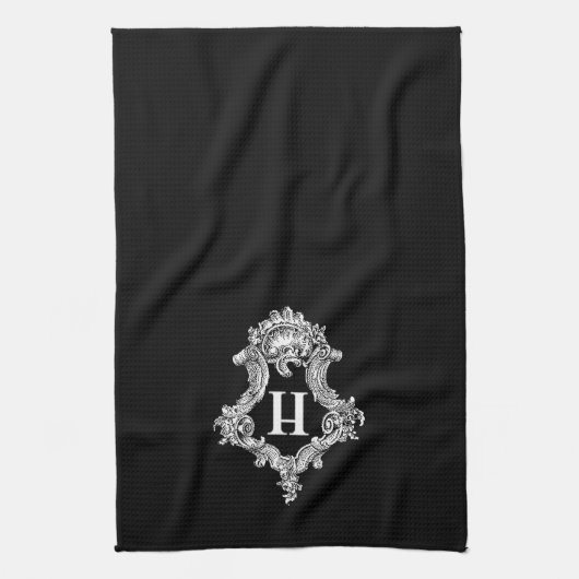 H Monogram Initiaal Theedoek (Verticaal)