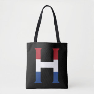 H Monogram overlay op NLD Vlag op bk stunt Draagtas