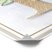 H Monogramme Bourgogne Poster Floral (Coin)