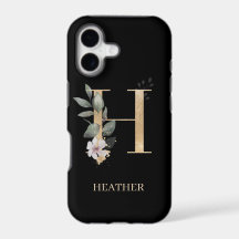 H Monogramme Floral Personnalisé