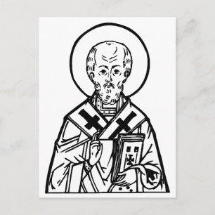 H. Nicolaas van Myra Byzantijns-Orthodoxe Icoon Briefkaart