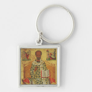 H. Nicolaas van Myra Byzantijns-Orthodoxe icoon Sleutelhanger