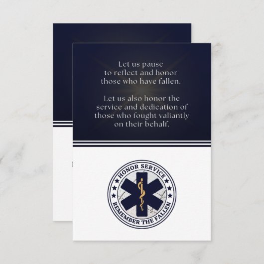 H.O.N.O.R. Kaart Flat (Voorkant / Achterkant)