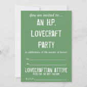 H.P. Invitations de Lovecraft Party - Appelez Cthu (Dos)