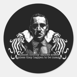 H.P. Lovecraft Cthulu Ronde Sticker