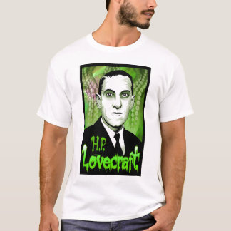 H.P. Lovecraft portret (groen) T-shirt