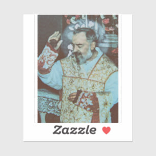 H. Padre Pio van Pietrelcina De Serafijnse Prieste Sticker