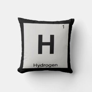 H - Periodiek symbool waterstofchemie Kussen