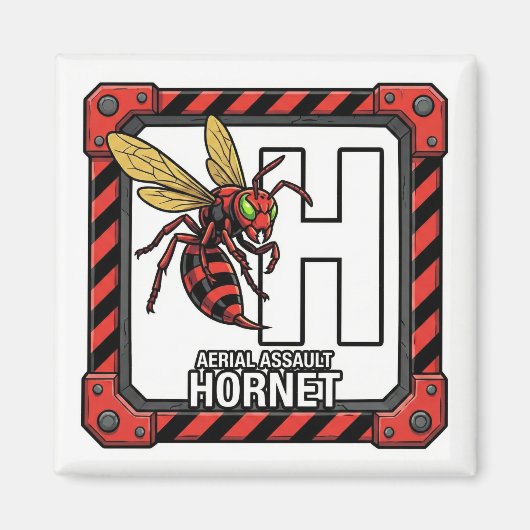 H pour Frelon – Aimant d'apprentissage ABC style G (Devant)