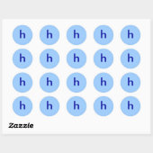 h ronde sticker (Vel)