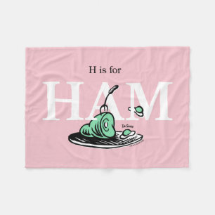 "H staat voor HAM" Alfabetontwerp Fleece Deken