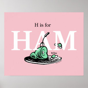 "H staat voor HAM" Alfabetontwerp Poster