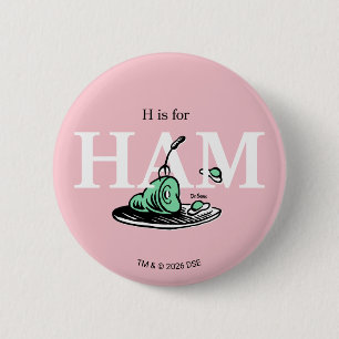 "H staat voor HAM" Alfabetontwerp Ronde Button 5,7 Cm