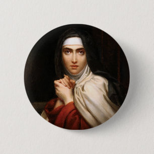 H. Theresia van Avila Hervormster en Leraar van he Ronde Button 5,7 Cm