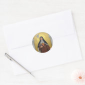 H. Theresia van Avila Karmelietes Katholieke Non Ronde Sticker (Envelop)