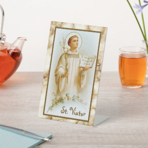 H. Viator van Lyon de catecheet (BF 02) Reclamebord Met Voetstuk