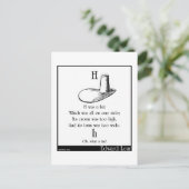 H was een pet briefkaart (Staand voorkant)