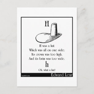 H was een pet briefkaart