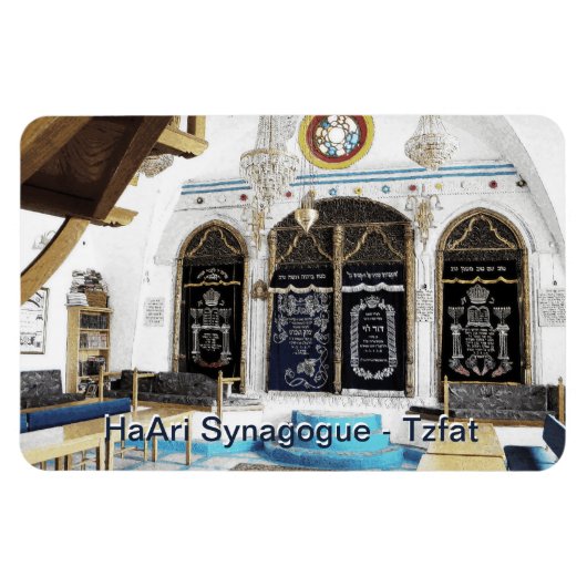 Ha-Ari Sephardi Shul - Tzfat Magneet (Horizontaal)