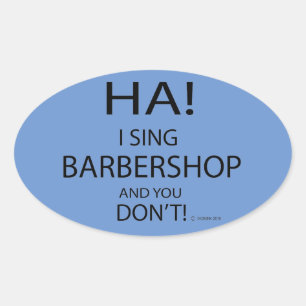 Ha Barbershop Oval Sticker