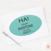 Ha Baritone Oval Sticker (Envelop)
