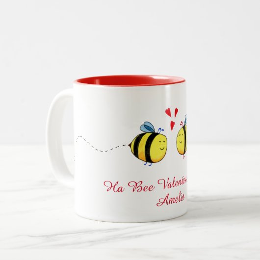 Ha Bee Valentijnsdag Two-Tone Koffee Mok (Voorkant links)