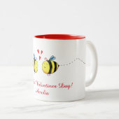 Ha Bee Valentine's Day Mug à deux tons (Devant droit)