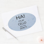 Ha Cello Oval Sticker (Envelop)