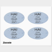 Ha Cello Oval Sticker (Vel)