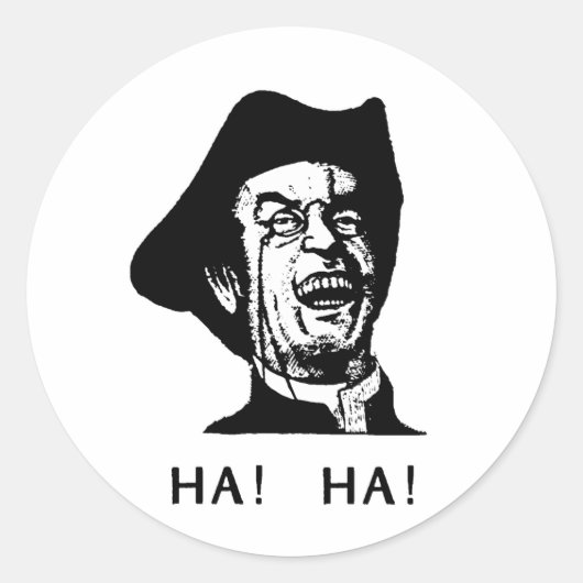 Ha Ha Guy Ronde Sticker (Voorkant)