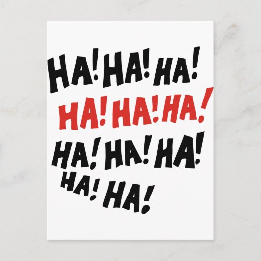 Ha Ha Ha Ha Ha Ha Briefkaart (Voorkant)