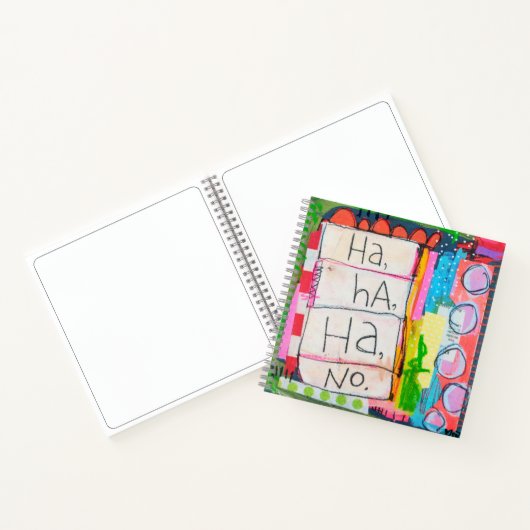 Ha Ha Ha No Square Notebook Notitieboek (Binnen)