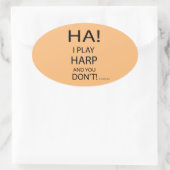 Ha Harp Oval Sticker (Tas)