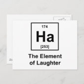 Ha, het element van de lachen briefkaart (Voorkant / Achterkant)
