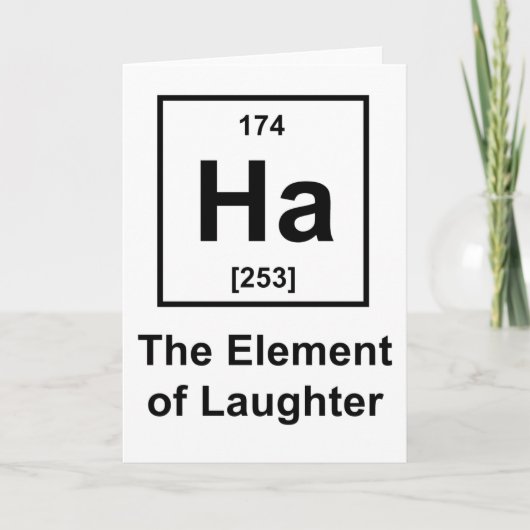 Ha, het element van de lachen kaart (Voorkant)