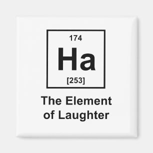 Ha, het element van de lachen magneet
