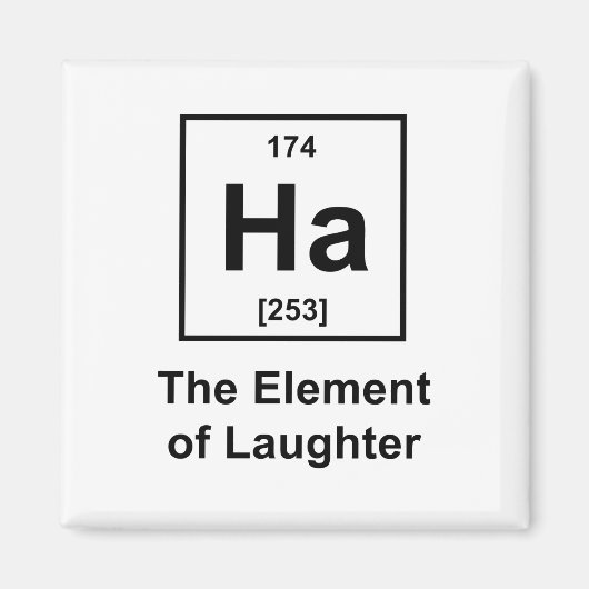 Ha, het element van de lachen magneet (Voorkant)