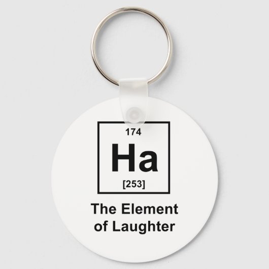 Ha, het element van de lachen sleutelhanger (Voorkant)