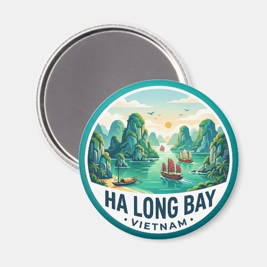 Ha Long-baai Vietnam Magneet (Voorkant / Achterkant)