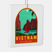 Ha Long Bay Vietnam Reis  Art Keramisch Ornament (Rechts)