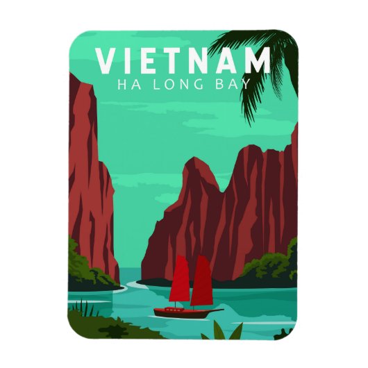 Ha Long Bay Vietnam Reis  Art Magneet (Verticaal)