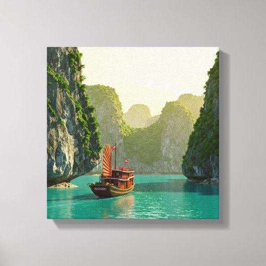 Ha Long Bay Vietnam Reizen Canvas Afdruk (Voorkant)