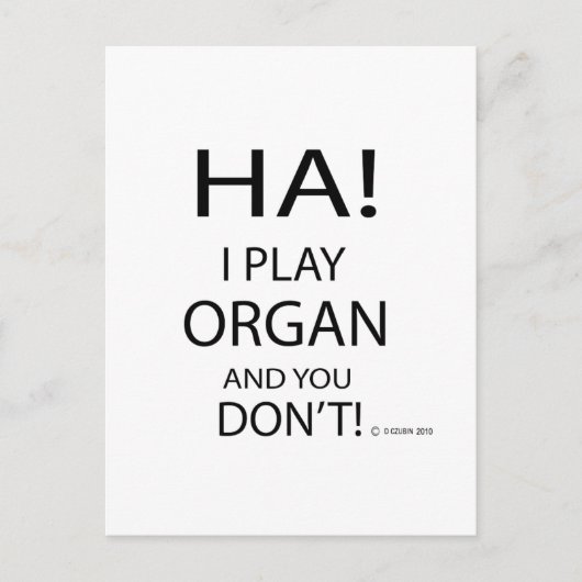 Ha Organ Briefkaart (Voorkant)