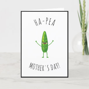 Ha-Pea Moederdag Schattige Funny Pun Gezegde Mom G Feestdagen Kaart