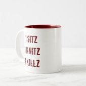 HA Sitz Knitz Killz Mok (Voorkant links)