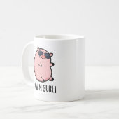 Haaaam Gurl Funny Pig Pun Koffiemok (Voorkant links)
