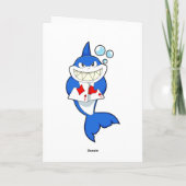 Haai aan het pokeren met pokerkaarten kaart (Achterkant)