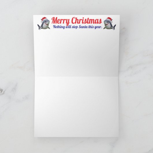 Haai Aangedreven Slede Feestdagen Kaart (Binnen)