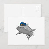 Haai als politieagent politie briefkaart (Voorkant / Achterkant)