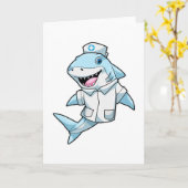 Haai als verpleegster met jas kaart (Gele Bloem)